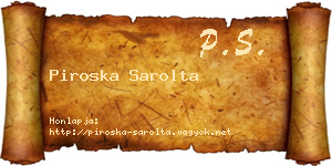 Piroska Sarolta névjegykártya