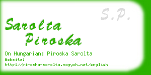 sarolta piroska business card